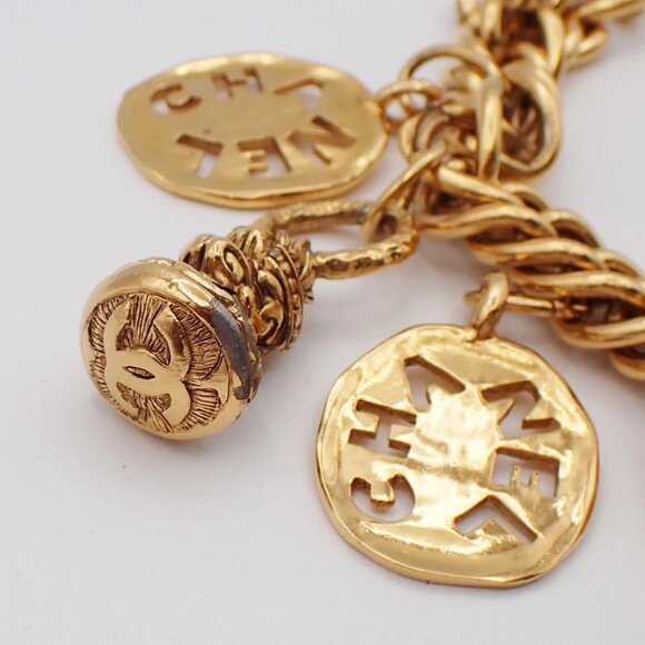 CHANEL CC Logo 31 RUE CAMBON Chain Bracelet Bangle Gold GHW France 15RL248 - Picture 15 of 16